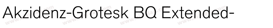 Akzidenz-Grotesk BQ Extended字体转换